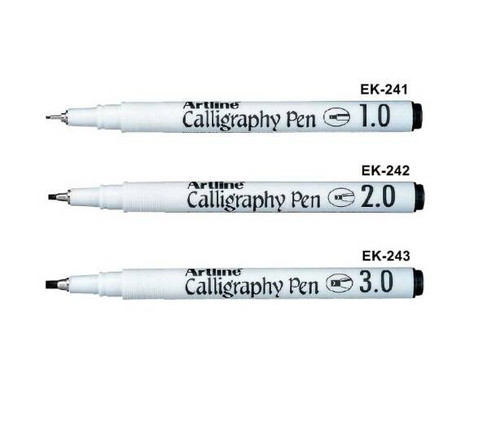 Artline EK 241/2/3 Calligraphy Pen (Wallet 3) Artline EK 241/2/3 Calligraphy Pen (Wallet 3)