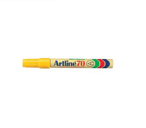 Artline EK 70 YellowPermanent Marker Bullet Poin - Box-12 Artline EK 70 YellowPermanent Marker Bullet Poin - Box-12