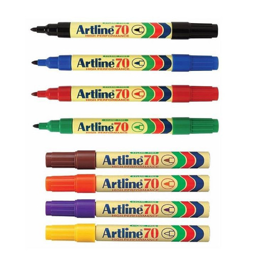 Artline EK 70 Ass 8 Permanent Marker Bullet Poin - Box-12 Artline EK 70 Ass 8 Permanent Marker Bullet Poin - Box-12