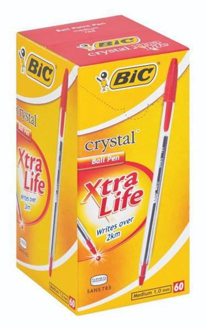 Bic Crystal Medium Xtra Life Ball Pens Red Bic Crystal Medium Xtra Life Ball Pens Red