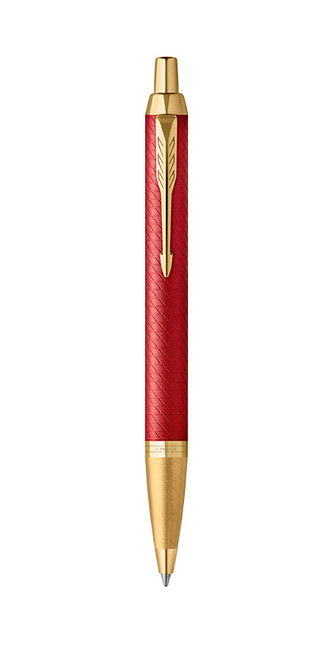 PARKER IM Premium Ballpoint Pen - Red Gold Trim-NS2143644