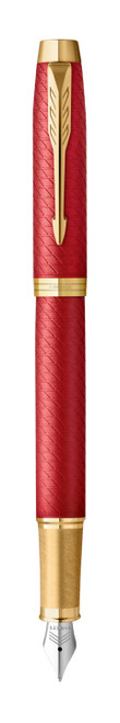 PARKER IM Premium Fountain Pen - Red Gold Trim-NS2143653