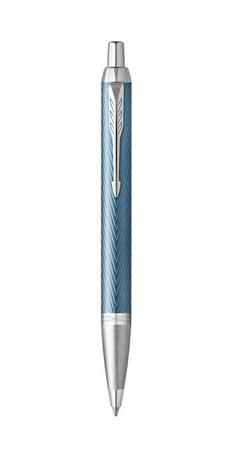PARKER IM Premium Ballpoint Pen - Blue Grey Chrome Trim-NS2143645