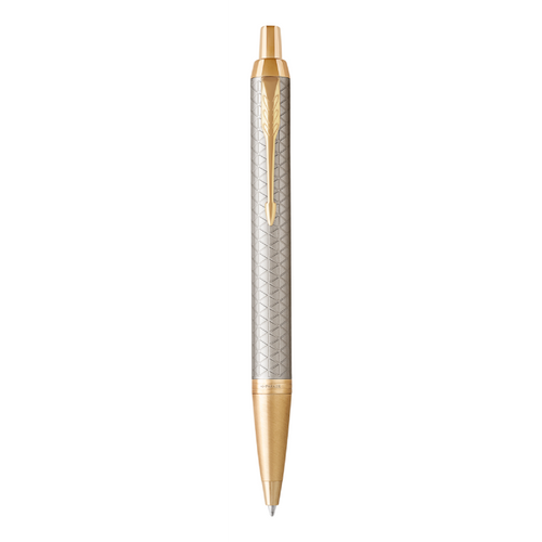 PARKER IM Premium Ballpoint Pen - Warm Grey Gold Trim-NS1931687