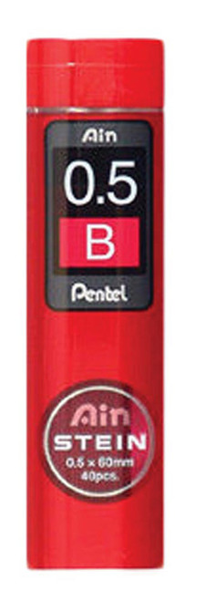 Pentel C275-B Hi-Polymer Leads in stylish tube. 0.5mm B (40 per tube)