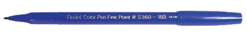 Pentel S360Colour Pen Fibre Tip Blue 2.0mm nib size - Box-12 Pentel S360Colour Pen Fibre Tip Blue 2.0mm nib size - Box-12