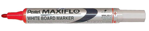 Pentel MWL5S Maxiflo Whiteboard Marker Bullet Point Red - Box-12 Pentel MWL5S Maxiflo Whiteboard Marker Bullet Point Red - Box-12