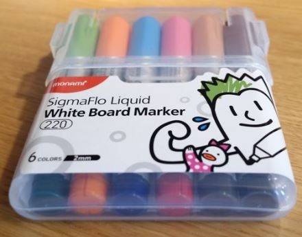 MONAMI Sigmaflo Liquid 220 Whiteboard Marker Assort 6'S-MAR723160
