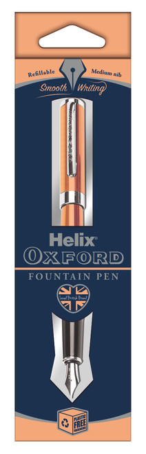 HELIX OXFORD Fountain Pen Blue Ink - Rose Gold-H219921