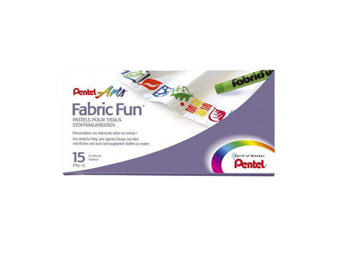 Pentel PTS-15Fabric Fun Dye Pastels - 15 colour set