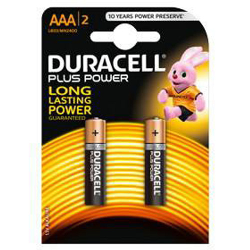 Duracell Power Plus AAA- Blister 2 (MN2400B2) DUR004 Duracell Power Plus AAA- Blister 2 (MN2400B2) DUR004