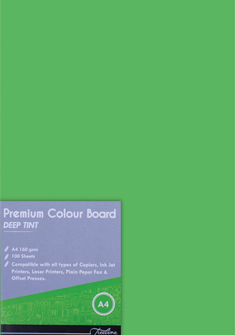 Treeline A4 160gsm Parrot Deep Tint Boards (Pkt-100)