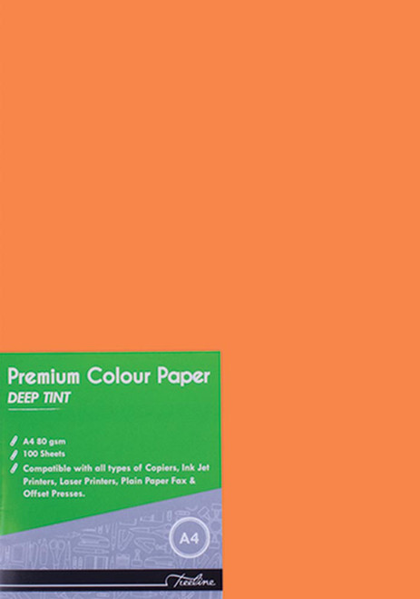 Treeline A4 80gsm Bright Paper - SAFFRON (Pkt-100) Treeline A4 80gsm Bright Paper - SAFFRON (Pkt-100)