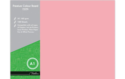 Treeline A1 160 GSM PINK Pastel Board (860x610) - Pkt-100 Treeline A1 160 GSM PINK Pastel Board (860x610) - Pkt-100