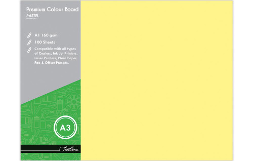 Treeline A3 160 GSM YELLOW Pastel Board (297 X 420) Treeline A3 160 GSM YELLOW Pastel Board (297 X 420)