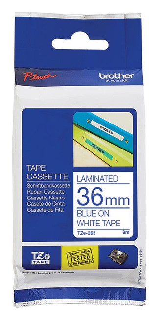 Brother Blue on White TZ263 - 36mm