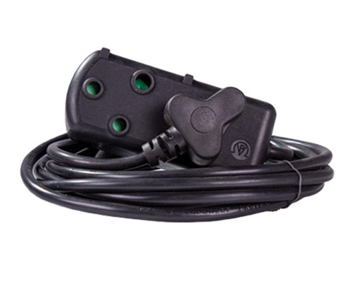 Treeline 5 Meter Extension Cord 10A Black Treeline 5 Meter Extension Cord 10A Black