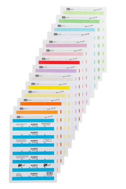 SFS 30mm Numeric Adhesive Tab - Mixed (14 Sheets per Pack) (30mmx10mm) - Each SFS 30mm Numeric Adhesive Tab - Mixed (14 Sheets per Pack) (30mmx10mm) - Each