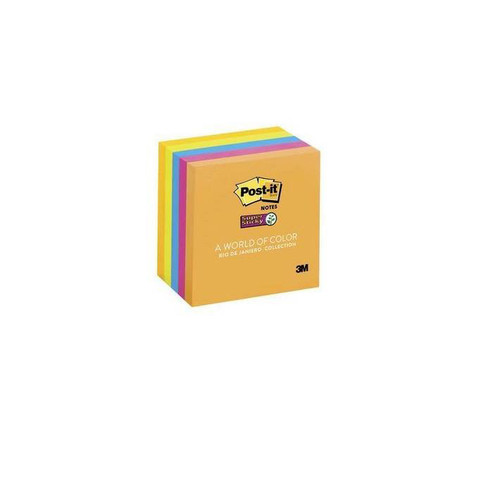 3M Post-it® Notes 76mm x76mm-Sper Sticky Neon 5 X100s 654-5SSAN - Each 3M Post-it® Notes 76mm x76mm-Sper Sticky Neon 5 X100s 654-5SSAN - Each