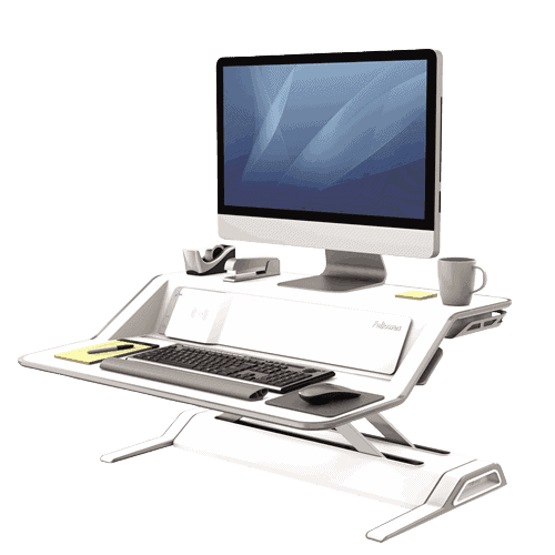 Patent Pending Smooth Lift Technology™ keeps your workstation stable and makes changing positions effortless. Patent Pending Smooth Lift Technology™ keeps your workstation stable and makes changing positions effortless.