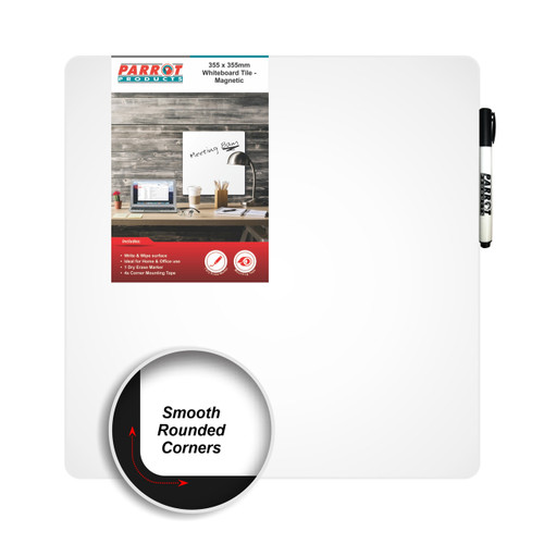 Magnetic Whiteboard Tile (355*355mm - White) - BD1817W Magnetic Whiteboard Tile (355*355mm - White) - BD1817W