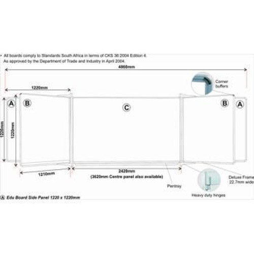 Educational Board Non-Magnetic Chalkboard (1220*1210 - Squares and Lines - Swing Leaf - Option B) - ED6352 Educational Board Non-Magnetic Chalkboard (1220*1210 - Squares and Lines - Swing Leaf - Option B) - ED6352