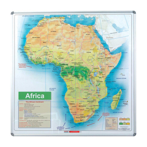 Map Board - Africa (1230*1230mm - Magnetic White) Map Board - Africa (1230*1230mm - Magnetic White)