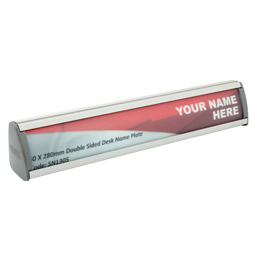 Double Sided Desk Name Plate Sign Frame (280*50mm) - SN1305 Double Sided Desk Name Plate Sign Frame (280*50mm) - SN1305
