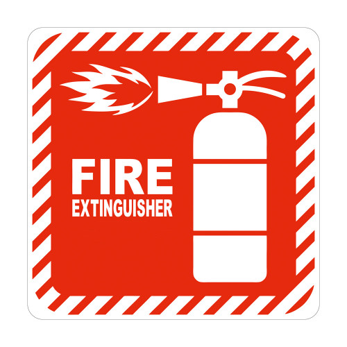 Red Fire Extinguisher Symbolic Sign on White ACP (150 x 150mm) Red Fire Extinguisher Symbolic Sign on White ACP (150 x 150mm)