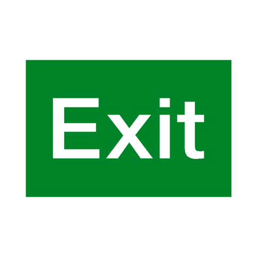 Exit Symbolic Sign - Printed on White ACP (150 x 300mm) Exit Symbolic Sign - Printed on White ACP (150 x 300mm)