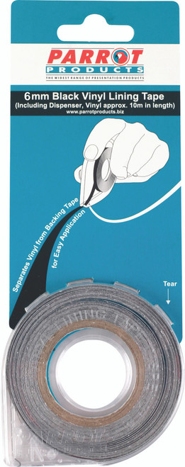 Vinyl Lining Tape (10 Meters - 6mm - Black) - VT7006 Vinyl Lining Tape (10 Meters - 6mm - Black) - VT7006