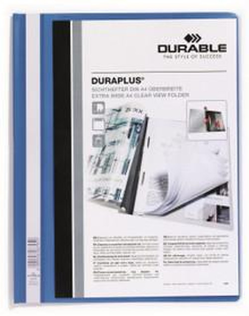 DURABLE DURAPLUS® PRESENTATION FOLDER PACK OF 25 DARK BLUE - 257907-KOL DURABLE DURAPLUS® PRESENTATION FOLDER PACK OF 25 DARK BLUE - 257907-KOL