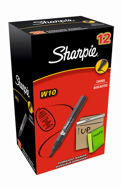 SHARPIE Marker W10 Chisel - Blk (Each)-NS0192654