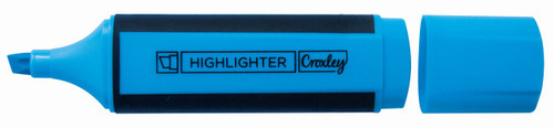 CROXLEY CREATE Blue Highlighter Carded Each-MAR1305