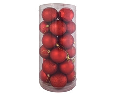 Red Christmas Baubles Set - GSR - P2694