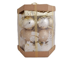 Gold Christmas Baubles & Gift Box Set - GSR - P2695