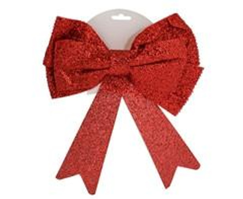 Office Gear Red Christmas Glitter Bow - GSR -P2696 Office Gear Red Christmas Glitter Bow - GSR -P2696