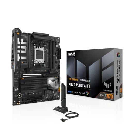 ASUS TUF GAMING X870-PLUS WIFI, AMD, Socket AM5, AMD Ryzen 7 7th Gen, AMD Ryzen 7 8th Gen, AMD Ryzen 9 7th Gen, AMD Ryzen 9 8th Gen, AMD Ryzen 9..., DDR5-SDRAM, 192 GB, DIMM ASUS TUF GAMING X870-PLUS WIFI, AMD, Socket AM5, AMD Ryzen 7 7th Gen, AMD Ryzen 7 8th Gen, AMD Ryzen 9 7th Gen, AMD Ryzen 9 8th Gen, AMD Ryzen 9..., DDR5-SDRAM, 192 GB, DIMM