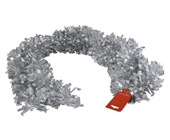 Metallic Silver Tinsel Garland - GSR - P2692S
