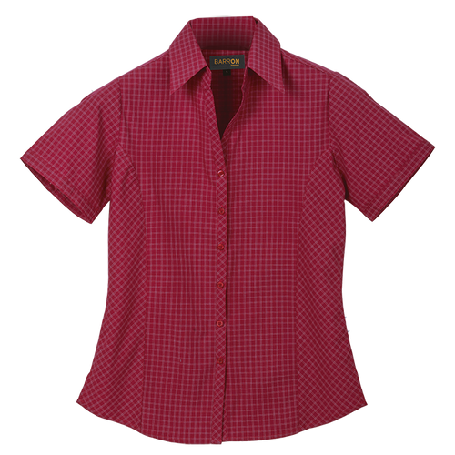 Pioneer Check Blouse Short Sleeve Ladies Pioneer Check Blouse Short Sleeve Ladies