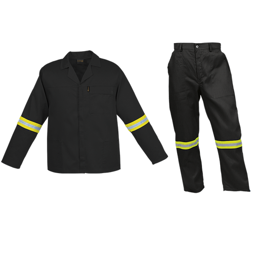Barron Budget Poly Cotton Conti Suit with Reflective