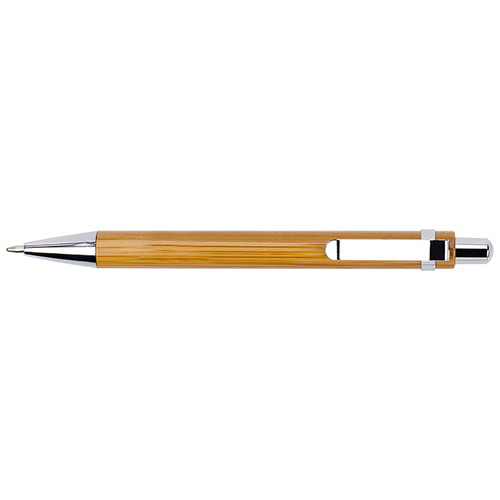 Bamboo Ballpoint Pen with Metal Trims