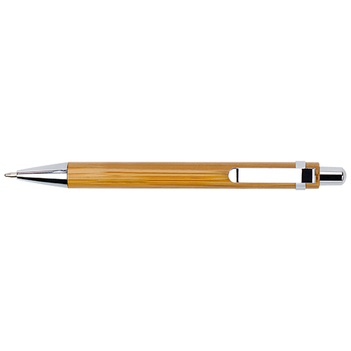 Bamboo Ballpoint Pen with Metal Trims