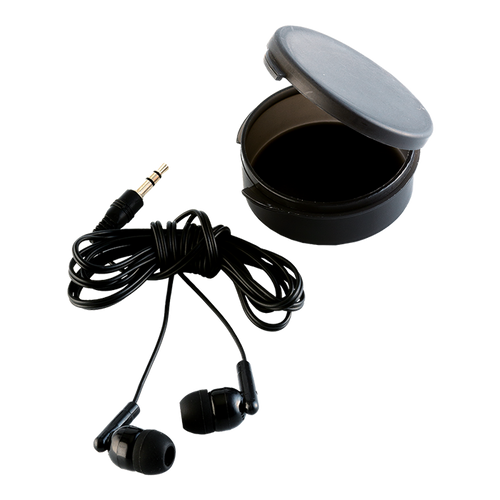 Earphones in Round Case Earphones in Round Case