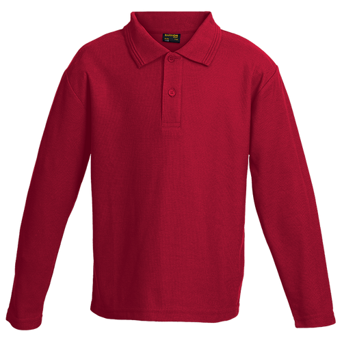 175g Pique Knit Long Sleeve Golfer Kiddies 175g Pique Knit Long Sleeve Golfer Kiddies