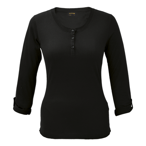 145g Henley Long Sleeve T-Shirt Ladies