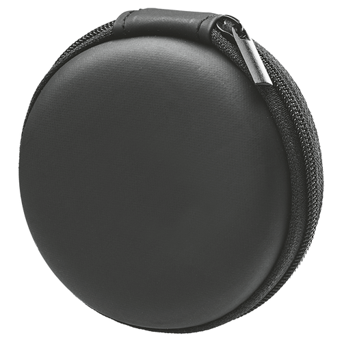 IND Aux Earphone with mic in round PU case