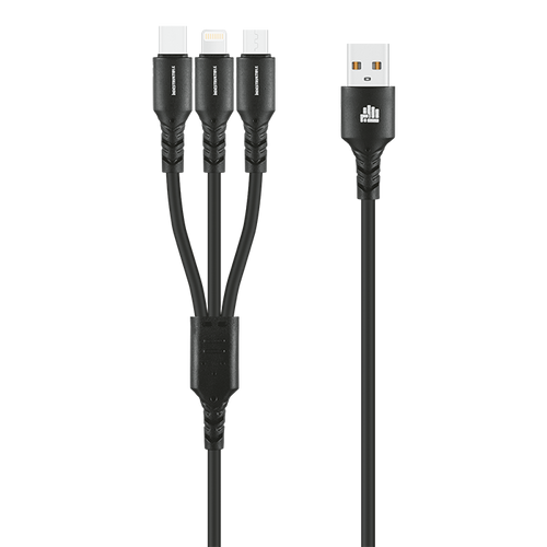 IND 1.2m 3-In-1 Charger Cable