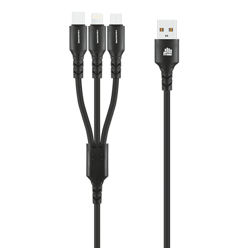 IND 1.2m 3-In-1 Charger Cable