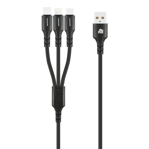 IND 1.2m 3-In-1 Charger Cable